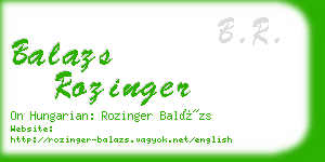 balazs rozinger business card